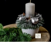Vánoční mini svícen - trvalá dekorace