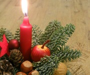 Staročeská vánoční dekorace svícen